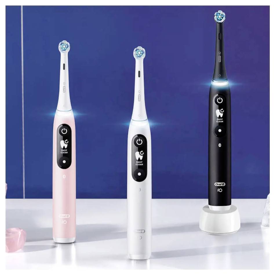 Braun Oral-B iO Series 6 Elektrische Zah 448853 Elektrische Zahnbürste Schwarz, Rose