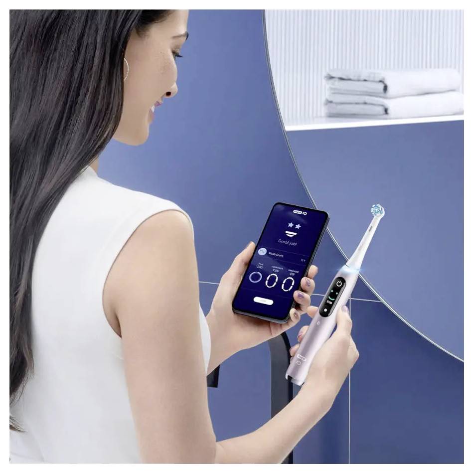 Braun Oral-B iO Series 9 mit 2. Handstüc 4210201449058 Elektrische Zahnbürste Schwarz, Rose