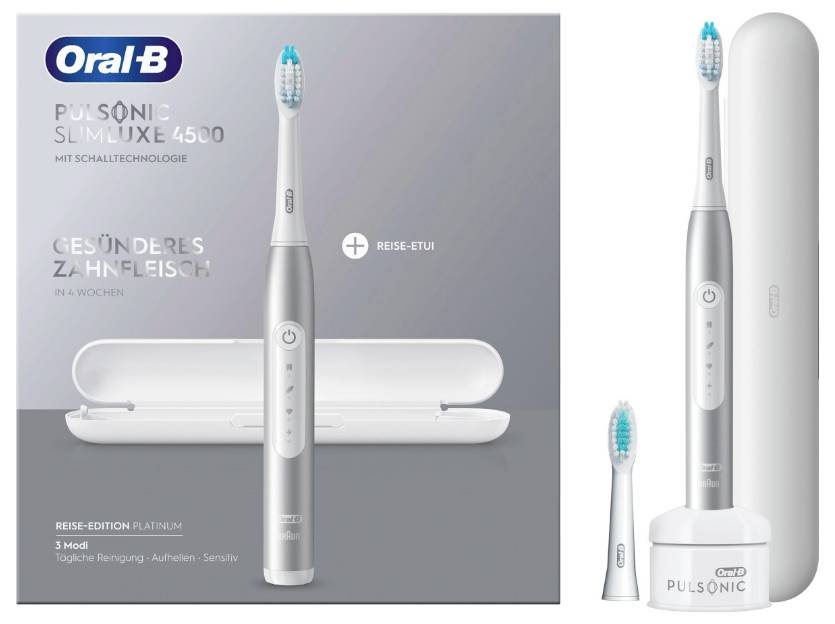Braun Oral-B Pulsonic Slim Luxe 4500 Pla 4210201305675 Elektrische Zahnbürste Platin