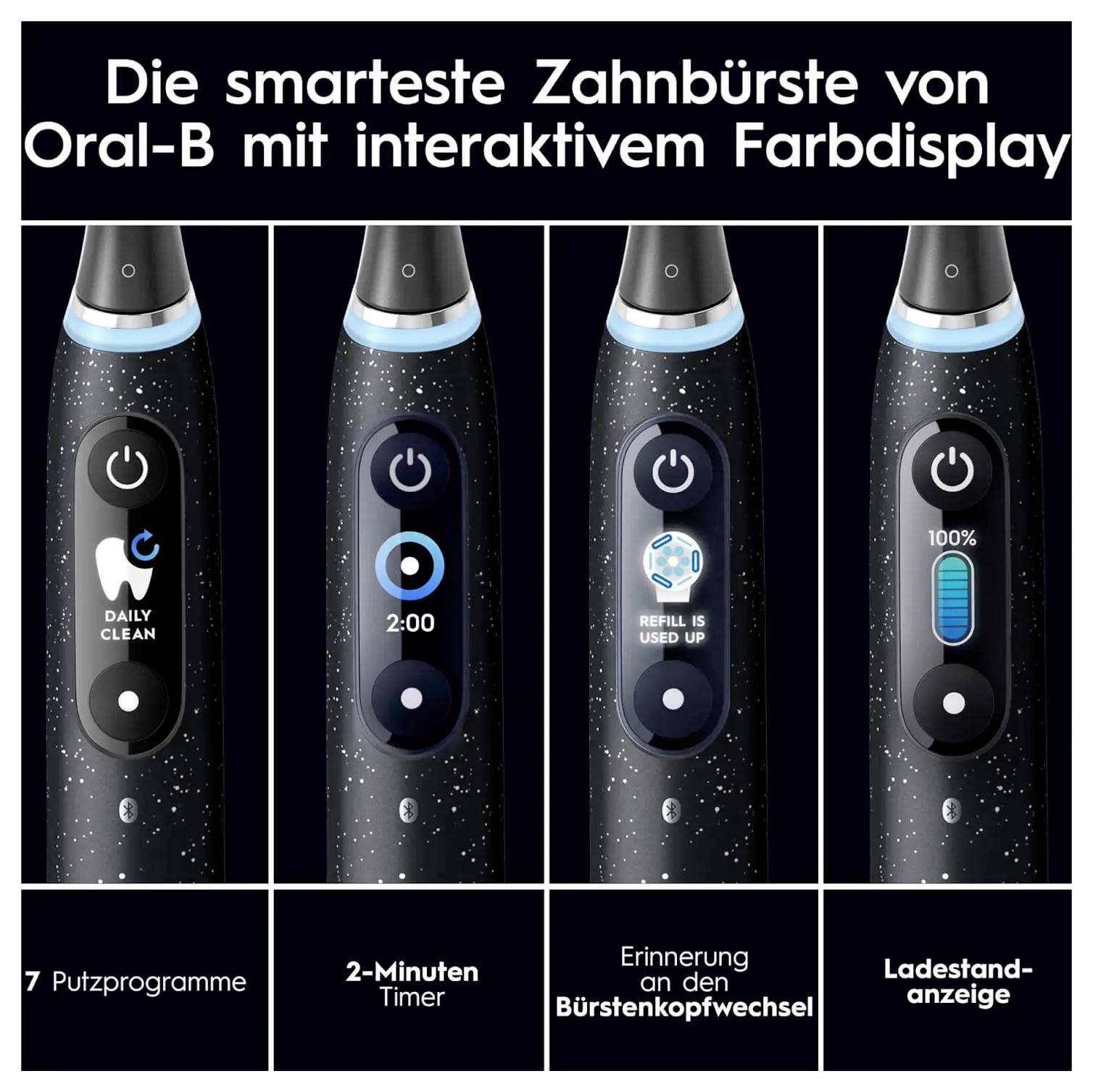 Braun Oral-B iO Series 10 Black Onyx Lux 8006540812068 Elektrische Zahnbürste Schwarz