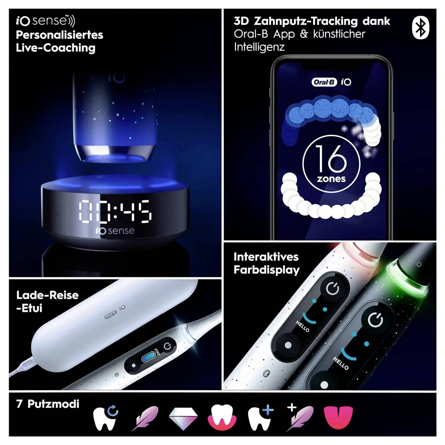 Oral-B Braun iO Series 10 Black Onyx Lux 8006540812068 Elektrische Zahnbürste Schwarz