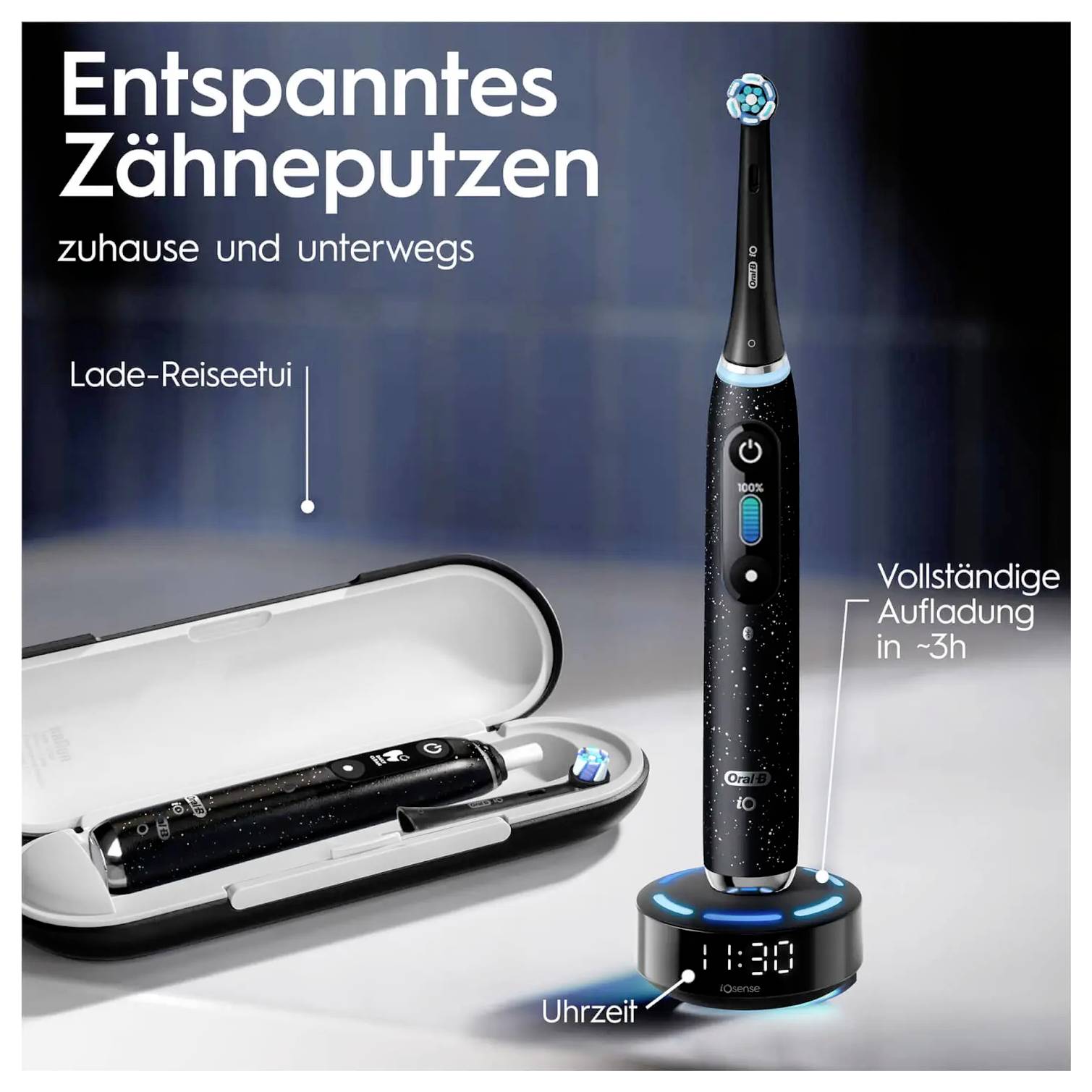 Braun Oral-B iO Series 10 Black Onyx Lux 8006540812068 Elektrische Zahnbürste Schwarz
