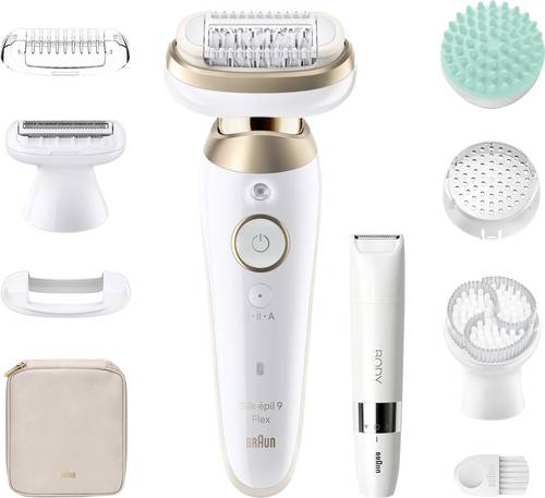 Braun Silk-épil 9 Flex SkinSpa 9-481 3D Or, Blanc