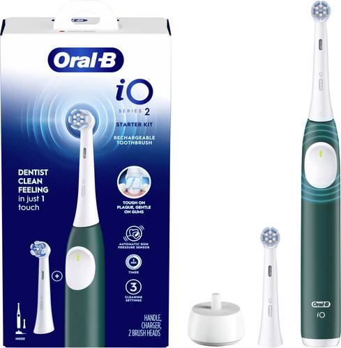 Oral-B Braun iO Series 2 mit Reiseetui F 615204 Elektrische Zahnbürste Grün