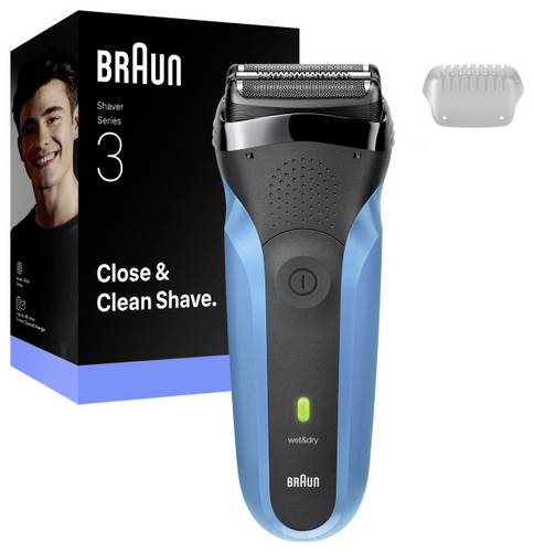 Braun Series 3 310s Rasoir à grille Tondeuse Noir, Bleu