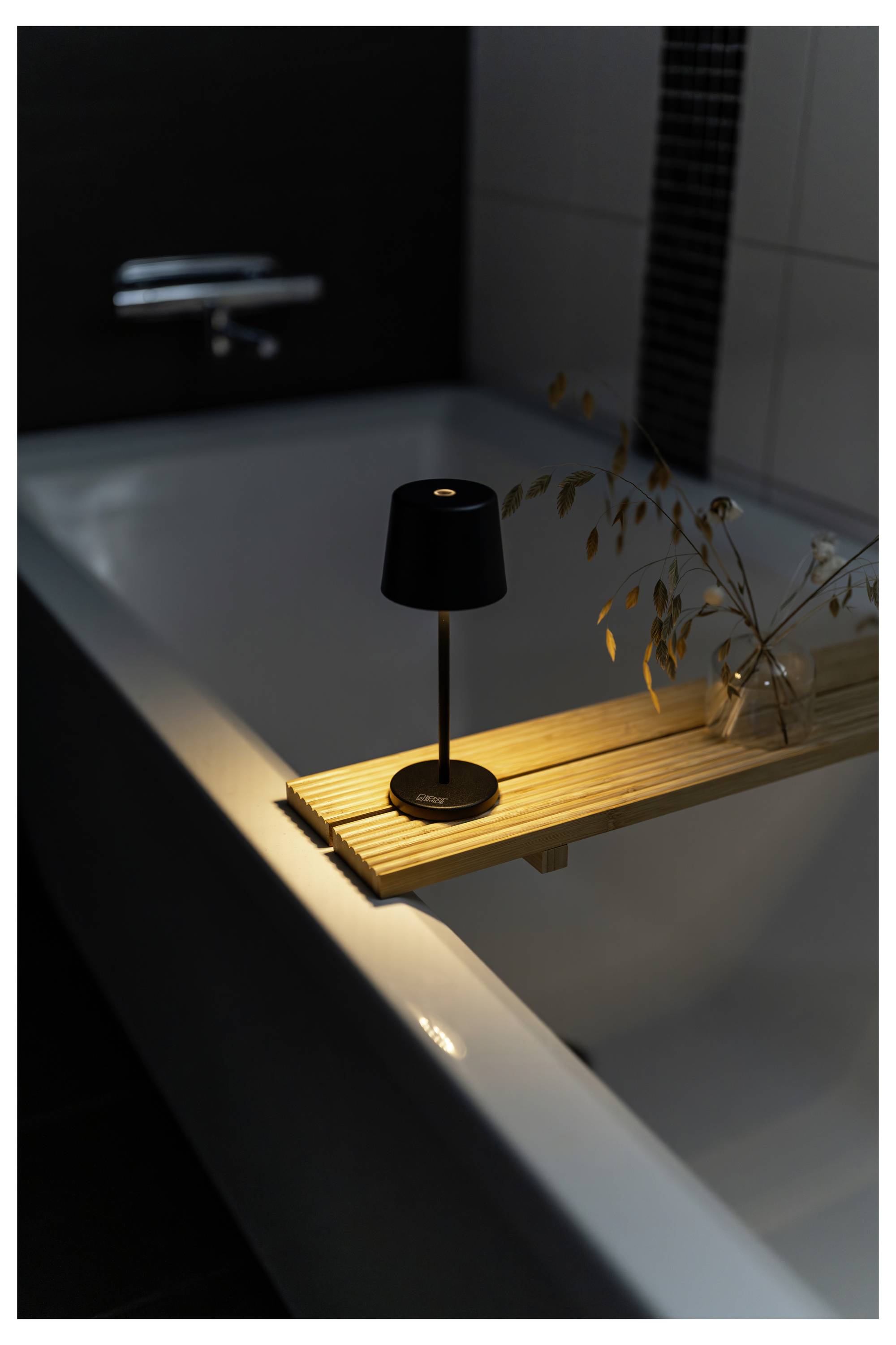 Konstsmide 7887-750 Vence Mini LED-Akku-Tischlampe Schwarz