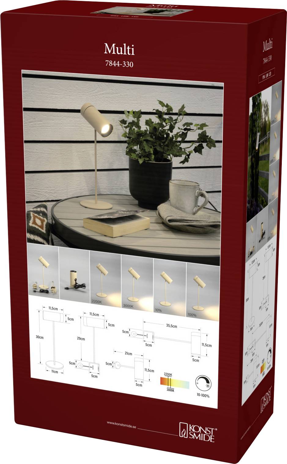 Konstsmide 7844-330 Multi LED-Akku-Tischlampe Sand