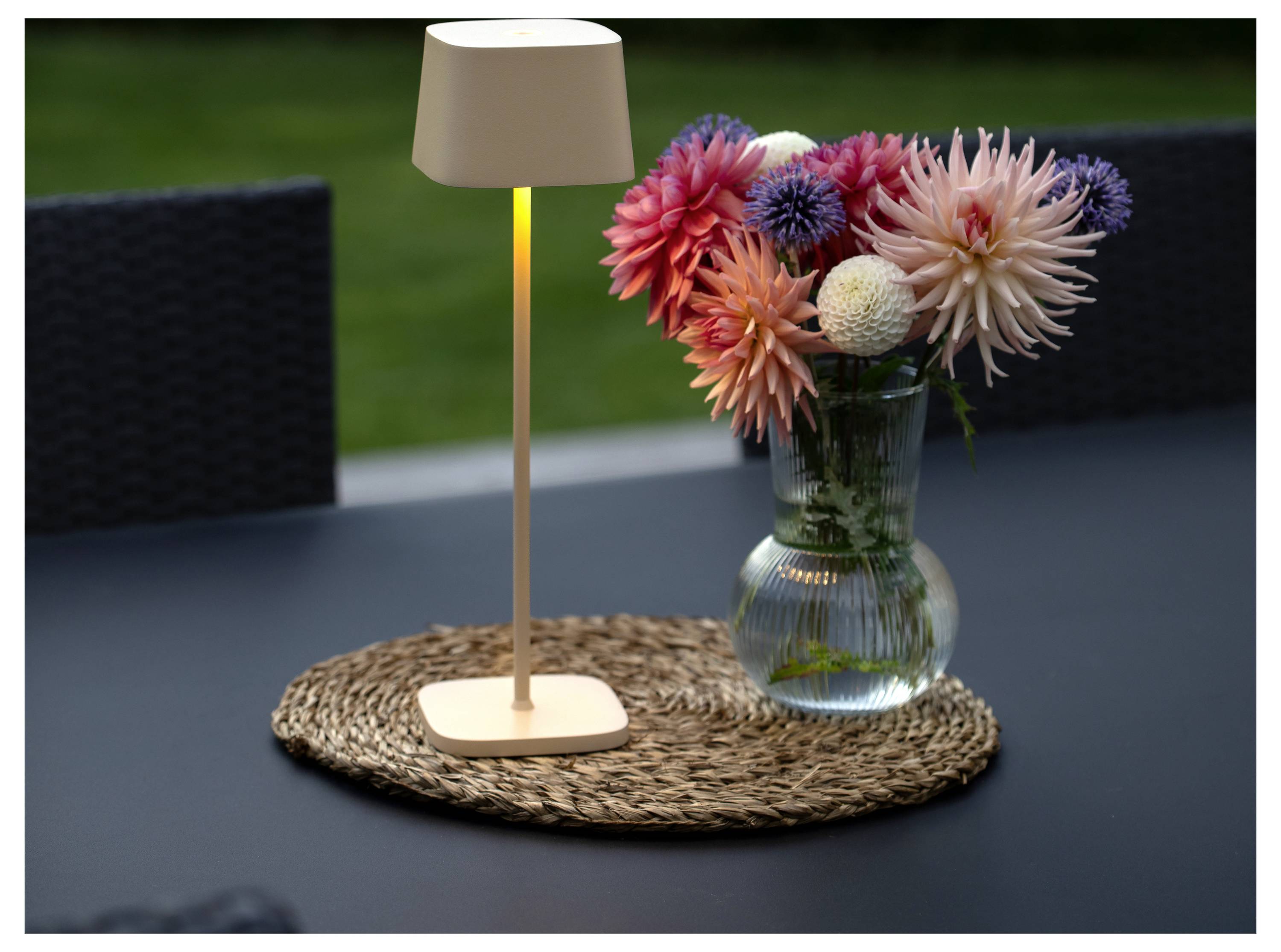 Konstsmide 7814-330 Capri LED-Akku-Tischlampe Sand