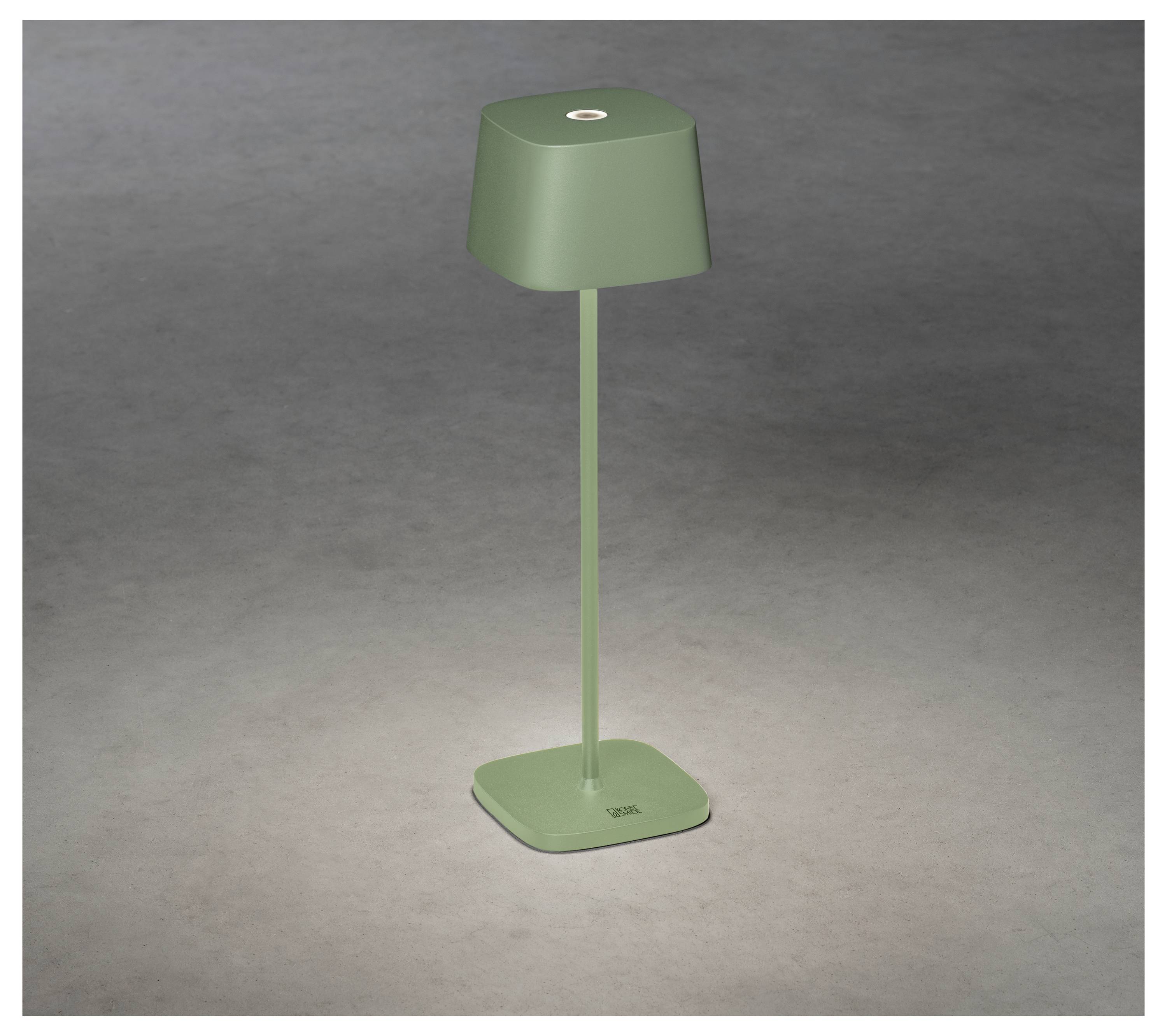 Konstsmide 7814-630 Capri LED-Akku-Tischlampe Grün-Grau