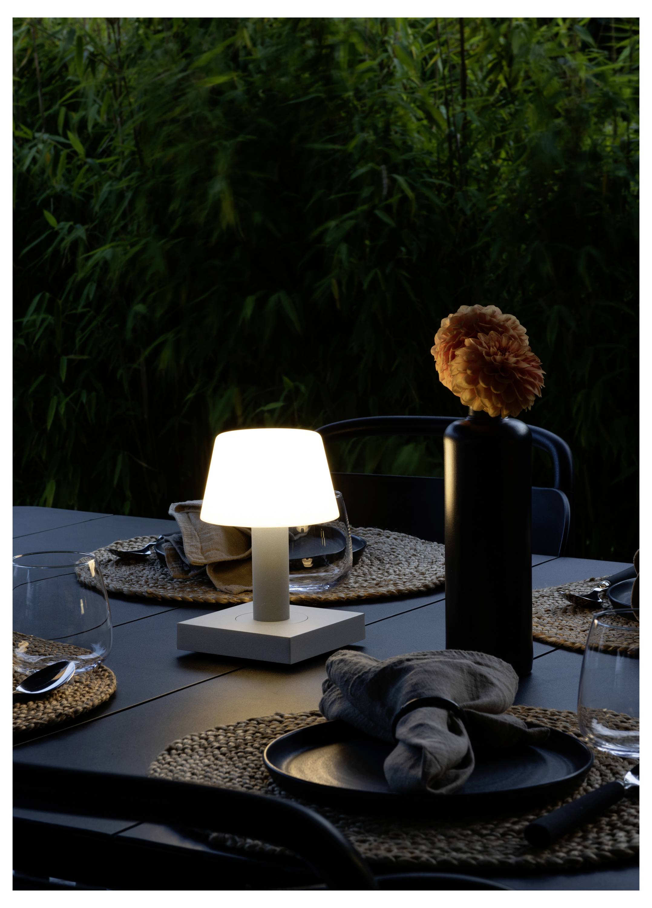 Konstsmide 7825-252 Monaco LED-Akku-Tischlampe Weiß