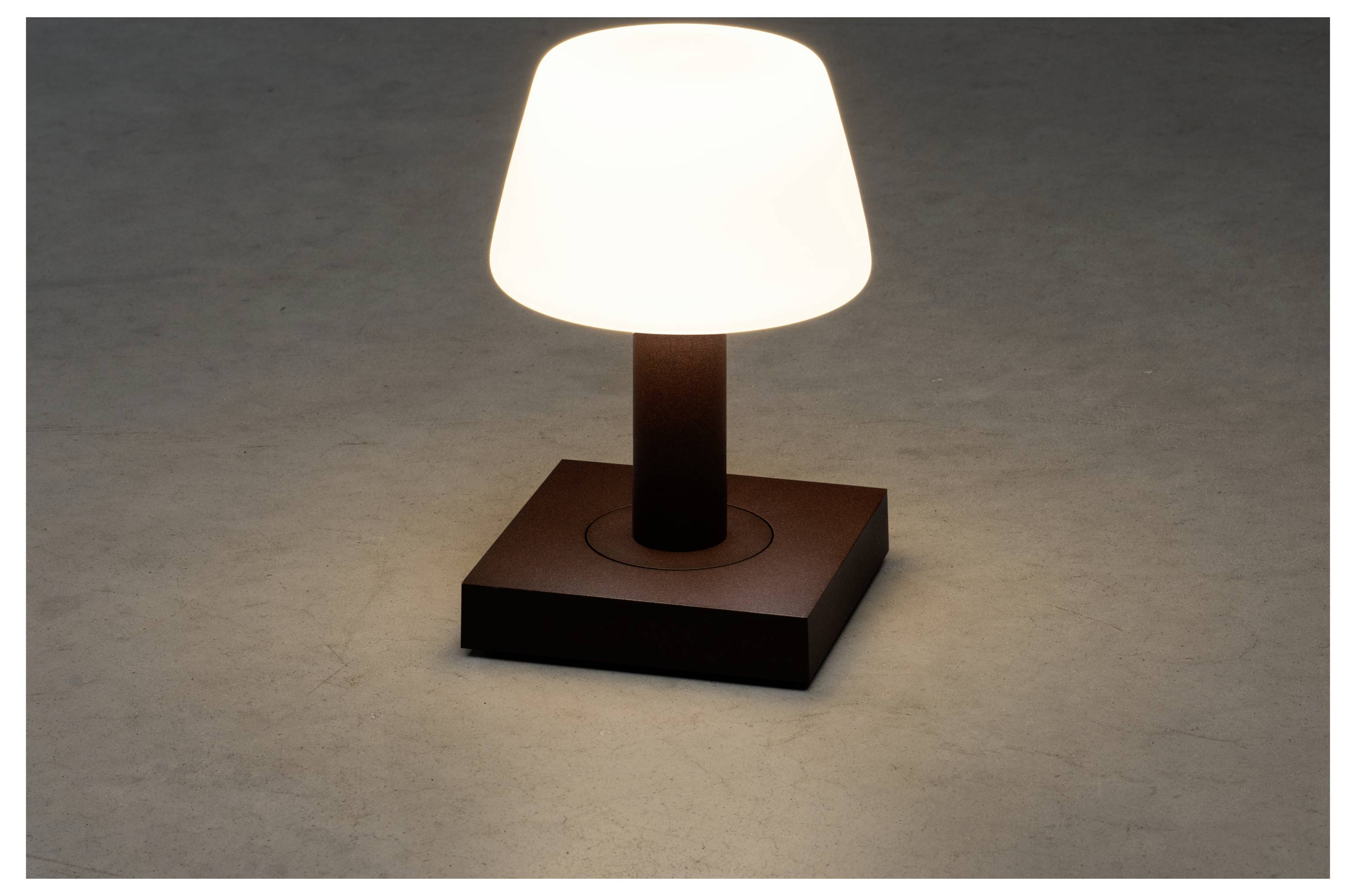 Konstsmide 7825-972 Monaco LED-Akku-Tischlampe Rost