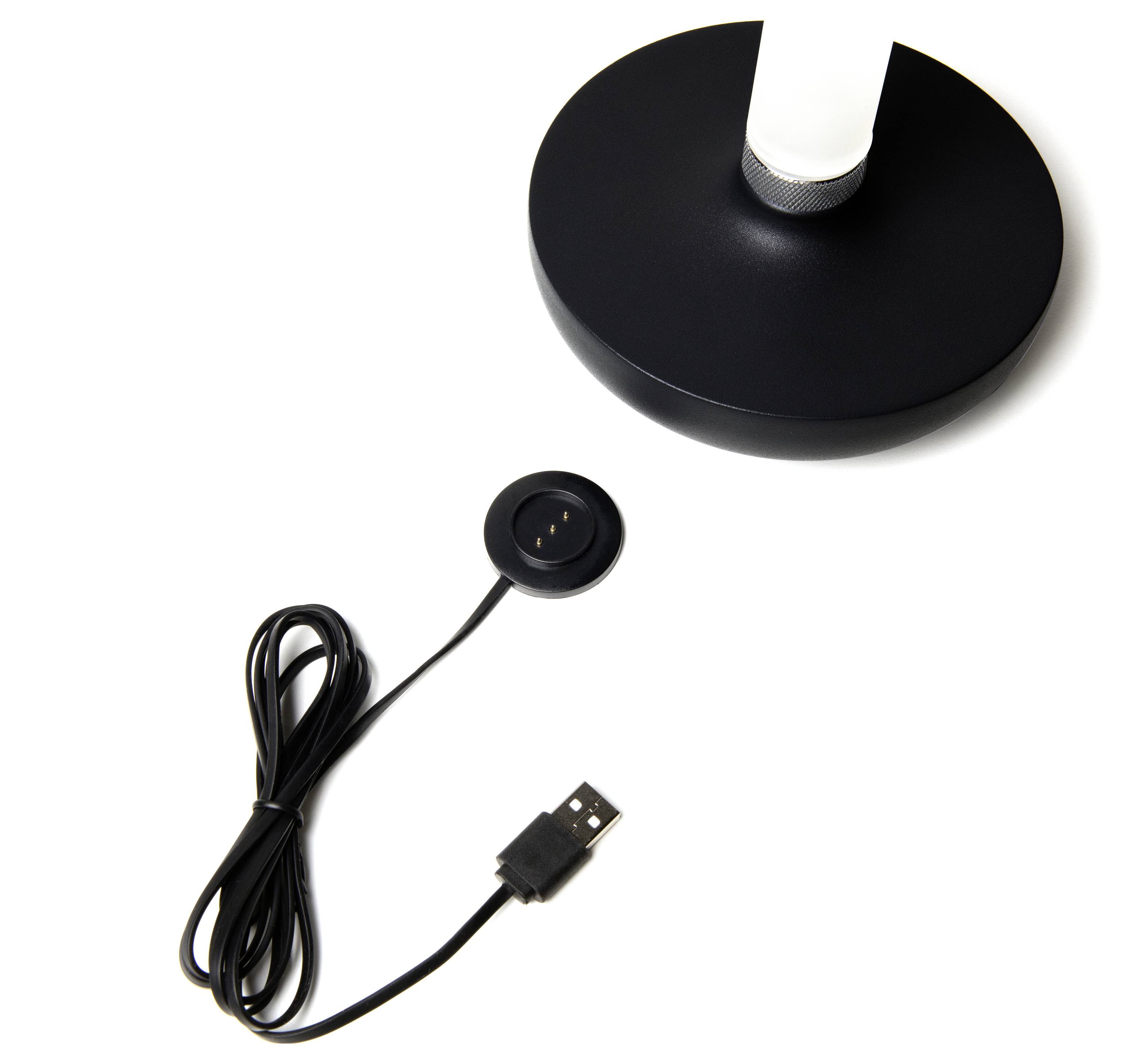 Konstsmide 7827-753 Biarritz LED-Akku-Tischlampe Schwarz