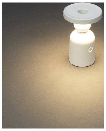 Konstsmide 7833-250 Nantes LED-Akku-Tischlampe Weiß