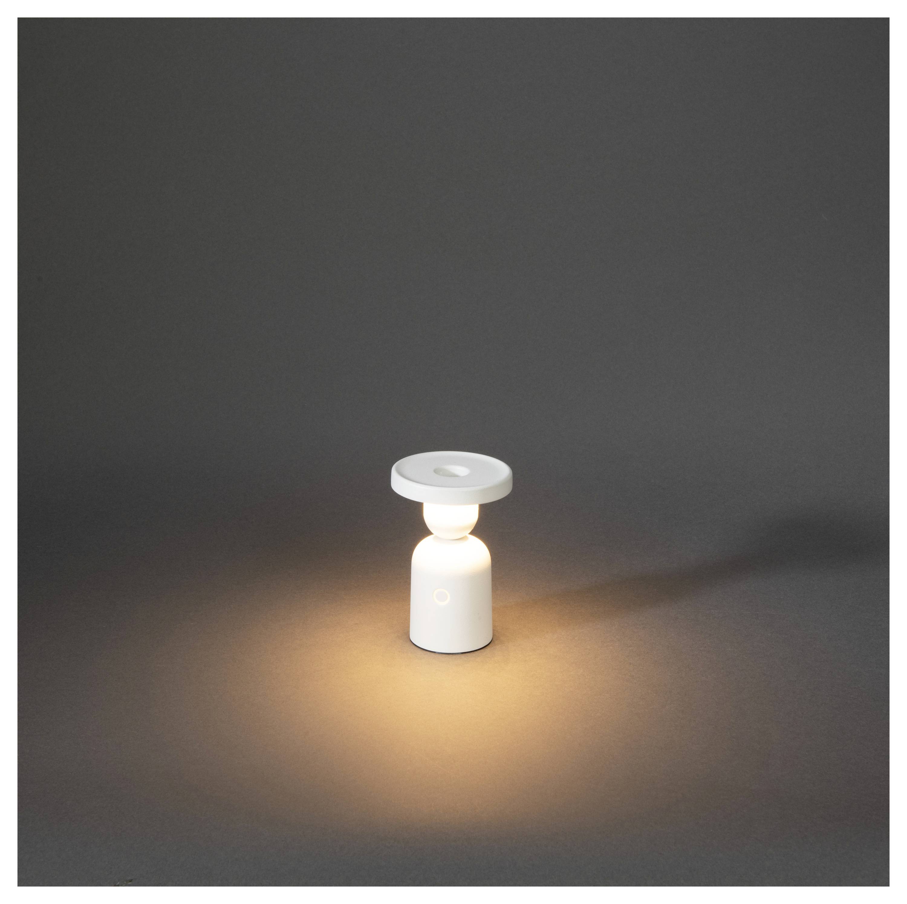 Konstsmide 7833-250 Nantes LED-Akku-Tischlampe Weiß