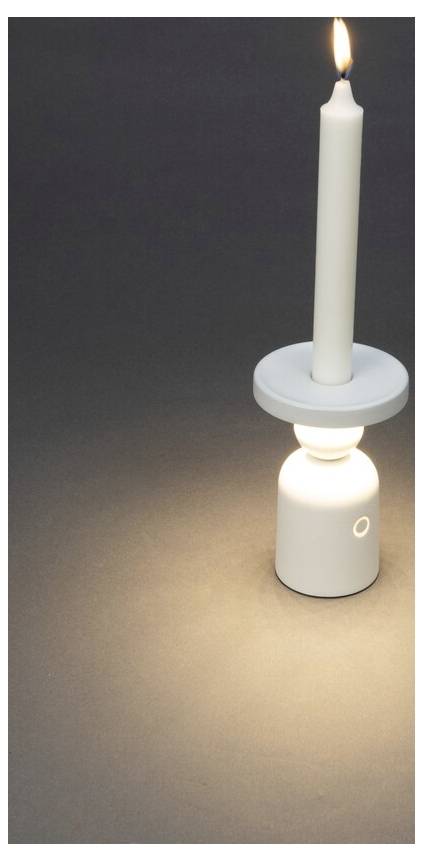 Konstsmide 7833-250 Nantes LED-Akku-Tischlampe Weiß