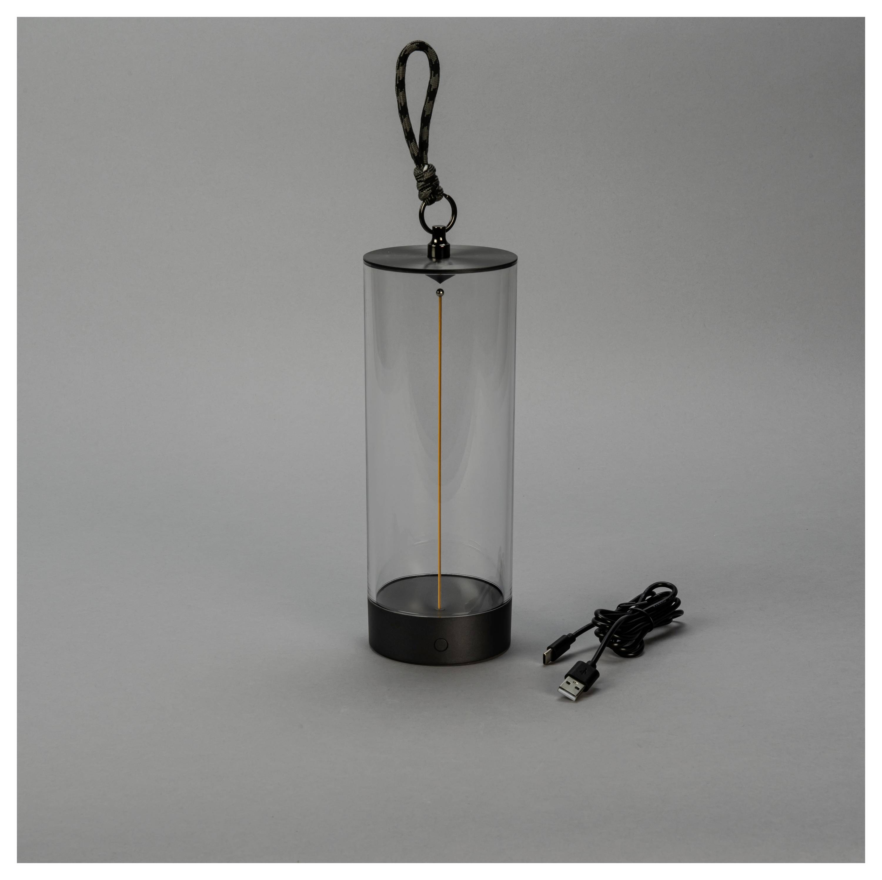 Konstsmide 7846-370 Edison S LED-Akku-Tischlampe Dunkelgrün