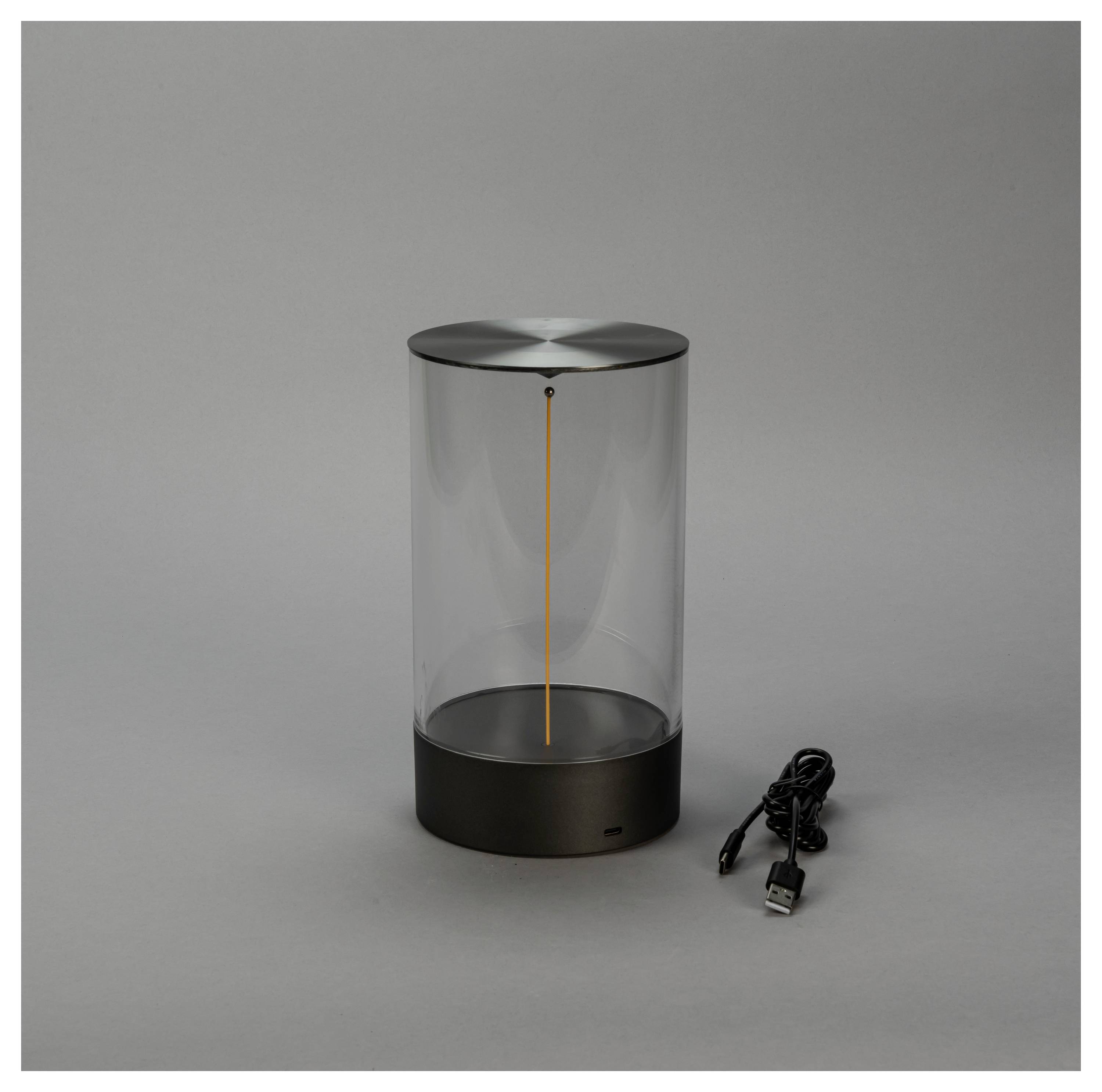 Konstsmide 7848-370 Edison M LED-Akku-Tischlampe Dunkelgrün