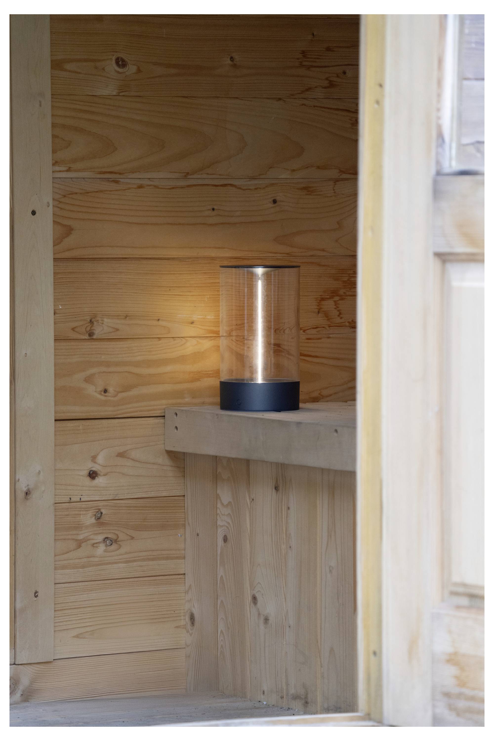 Konstsmide 7848-370 Edison M LED-Akku-Tischlampe Dunkelgrün