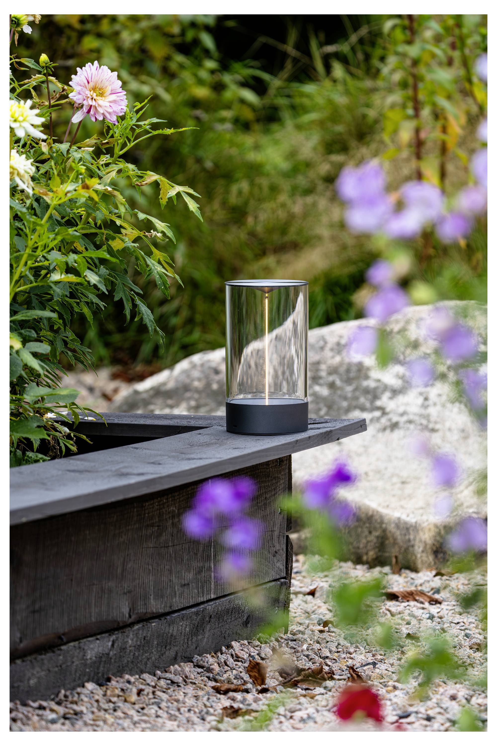 Konstsmide 7848-370 Edison M LED-Akku-Tischlampe Dunkelgrün