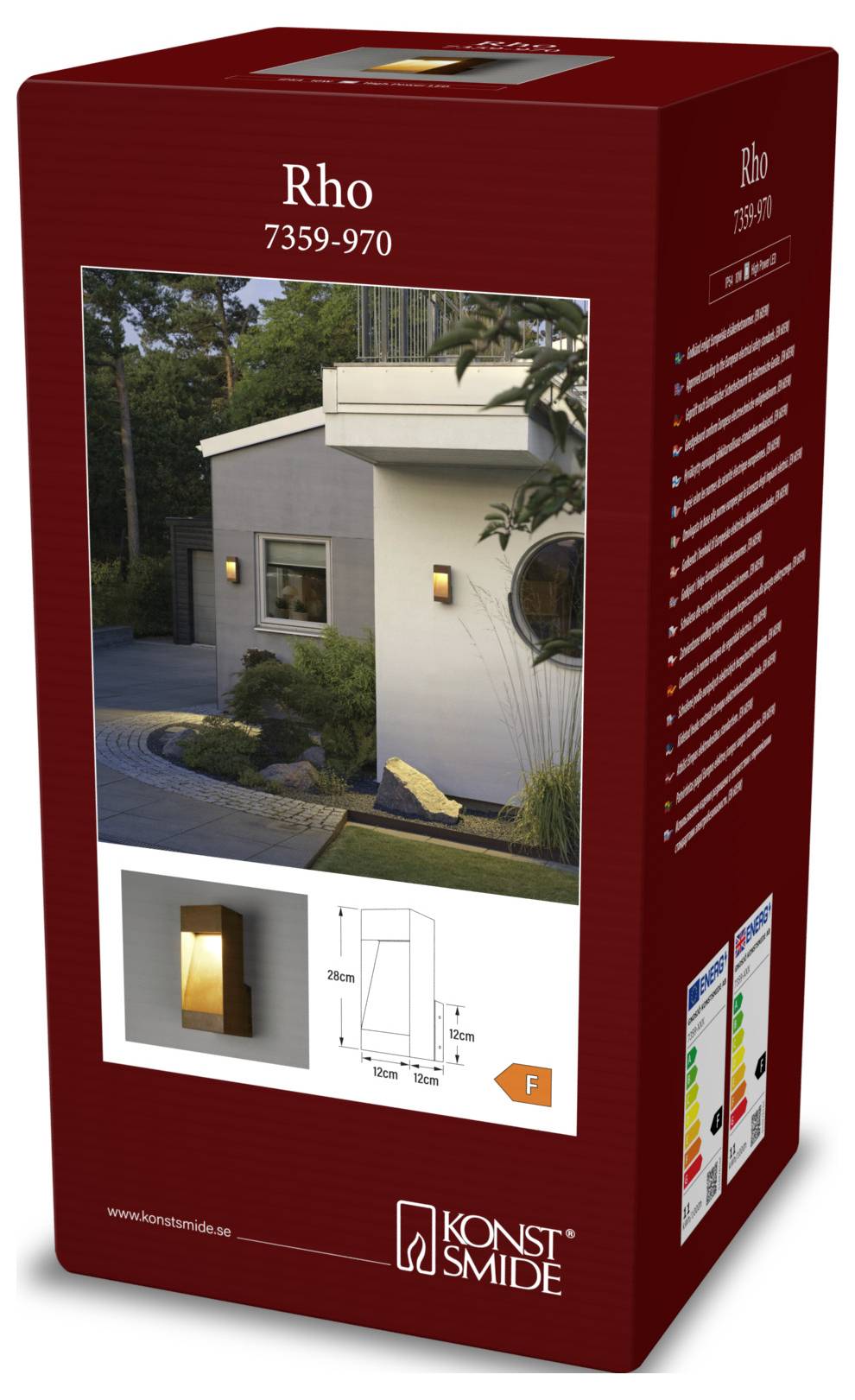 Konstsmide Rho 7359-970 Außenwandleuchte EEK: F (A - G) LED 8W Rost