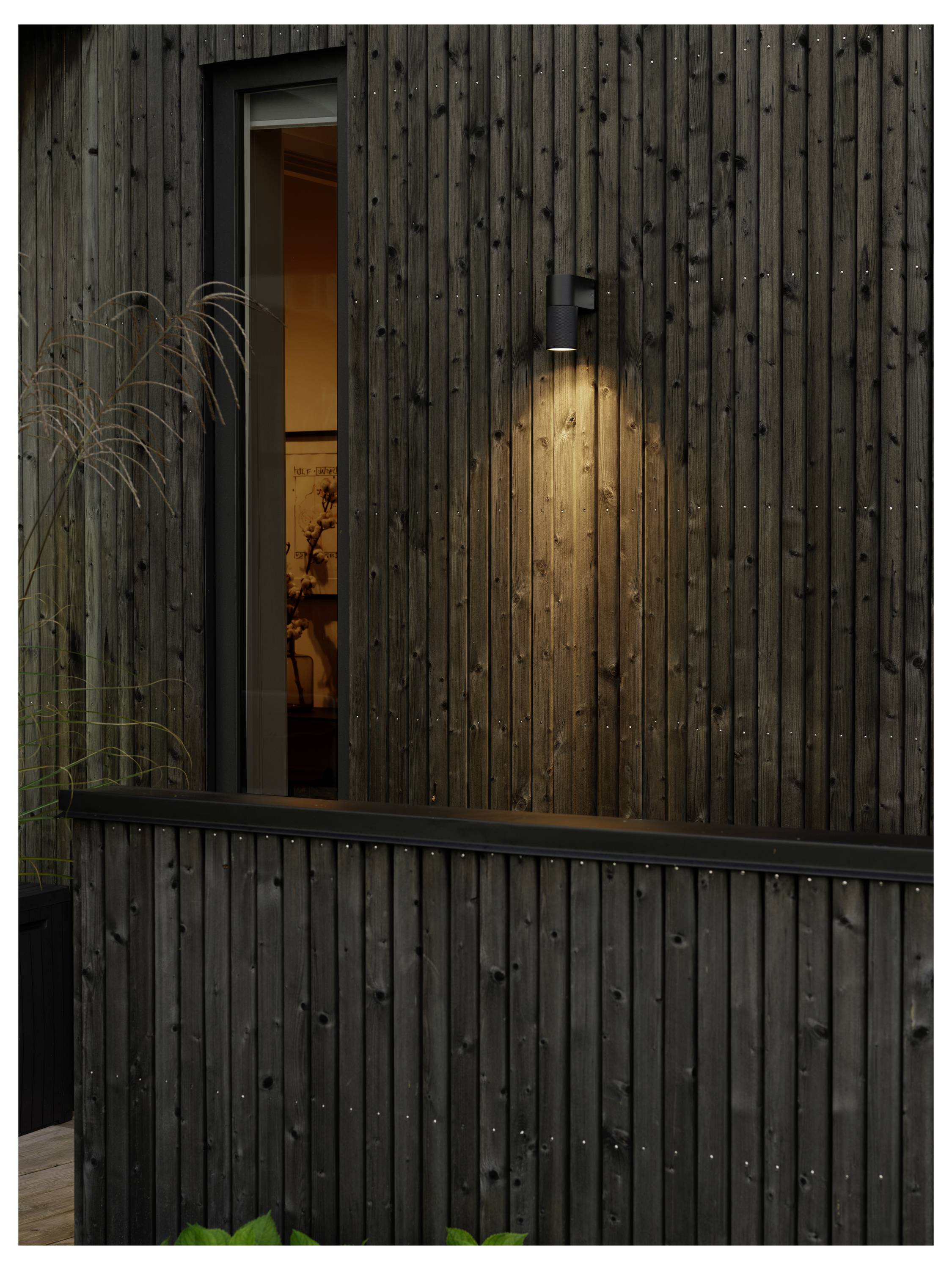 Konstsmide Temi 7666-750 Außenwandleuchte GU10 7W Schwarz