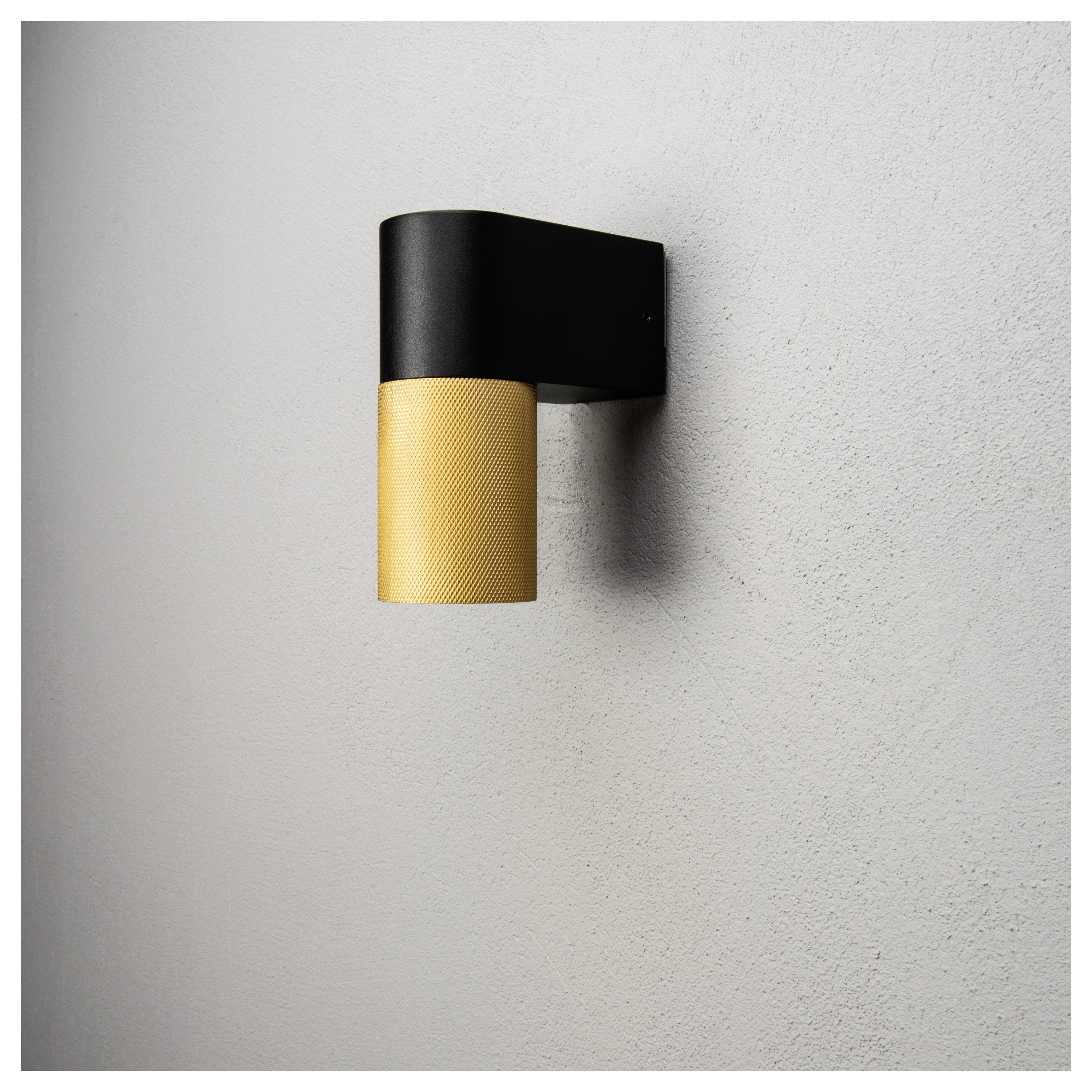 Konstsmide Temi 7666-758 Außenwandleuchte GU10 7W Schwarz/Gold