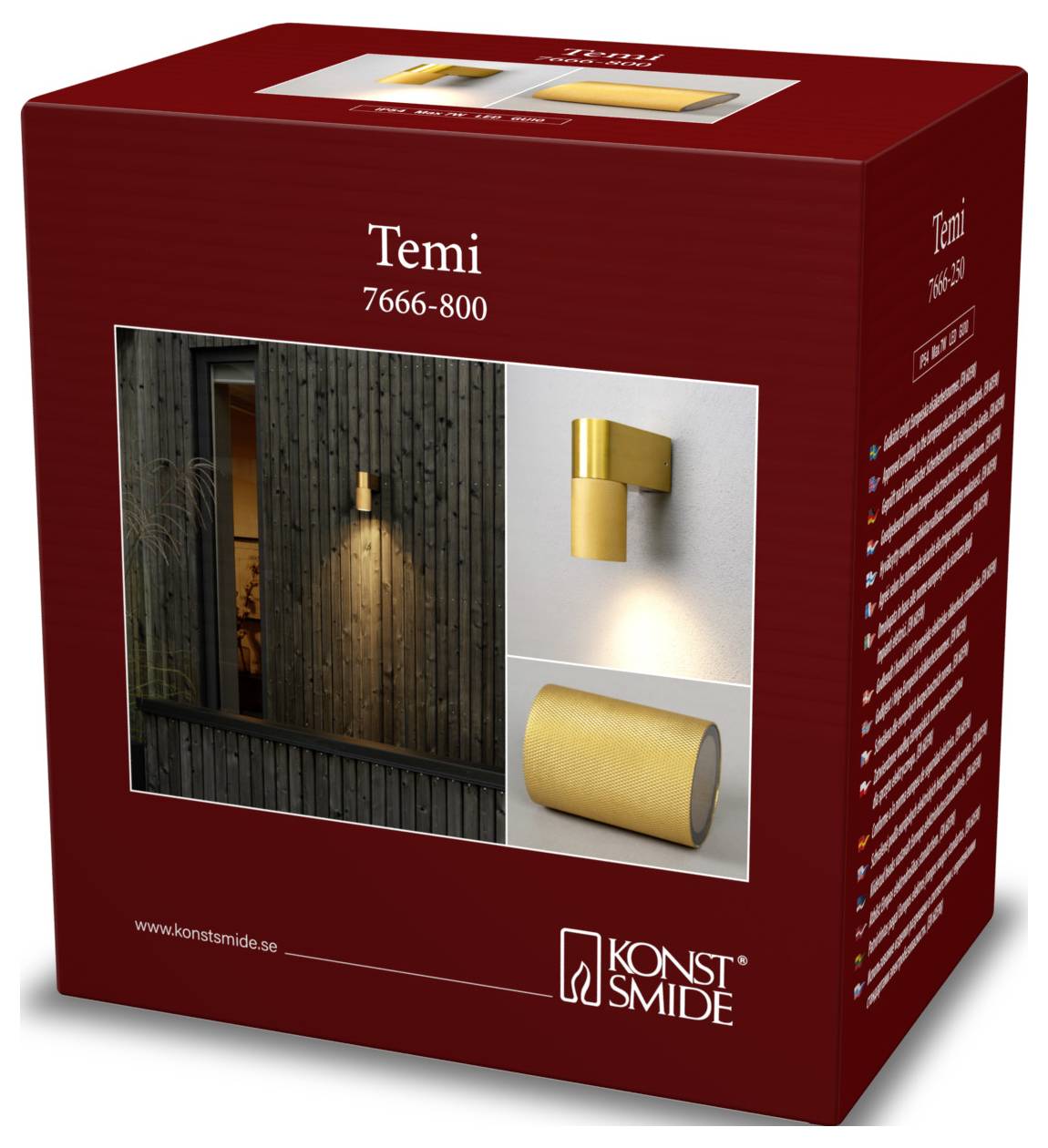 Konstsmide Temi 7666-800 Außenwandleuchte GU10 7W Gold