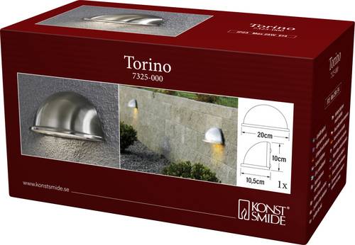 Konstsmide Torino 7325-000 Außenwandleuchte E14 25 W Edelstahl