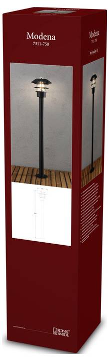 Konstsmide 7311-750 Modena Außenstandleuchte E27 60W Schwarz