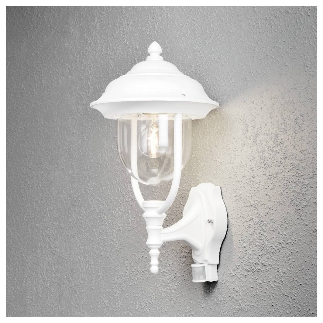 Konstsmide Parma 7235-250 Außenwandleuchte mit Bewegungsmelder E27 75W Weiß