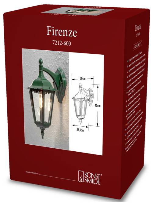 Konstsmide Firenze 7212-600 Außenwandleuchte E27 100W Grün