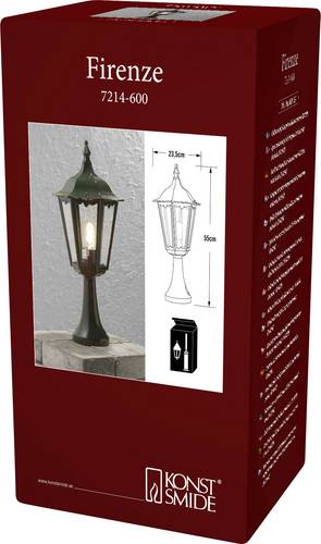 Konstsmide 7214-600 Firenze LED-Sockelleuchte E27 100 W Grün