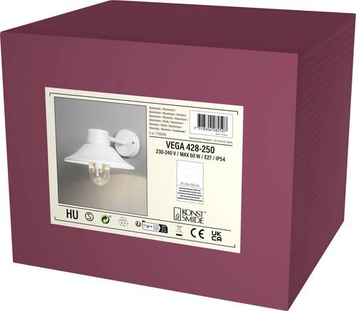 Konstsmide Vega 428-250 Außenwandleuchte E27 60 W Weiß