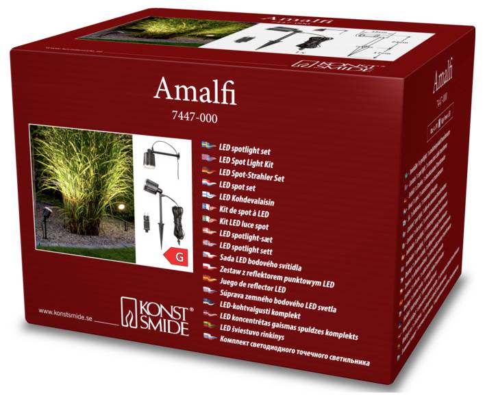 Konstsmide 7447-000 Amalfi LED-Gartenstrahler EEK: G (A - G) LED 4W Schwarz