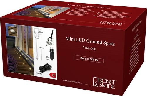 Konstsmide 7464-000 Bodeneinbauleuchte, Außeneinbauleuchte LED LED G (A - G) Edelstahl