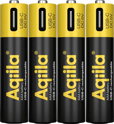 Aqiila AAA USB-C® Akku Li-Ion 600 mAh 1.5 V 4 St.