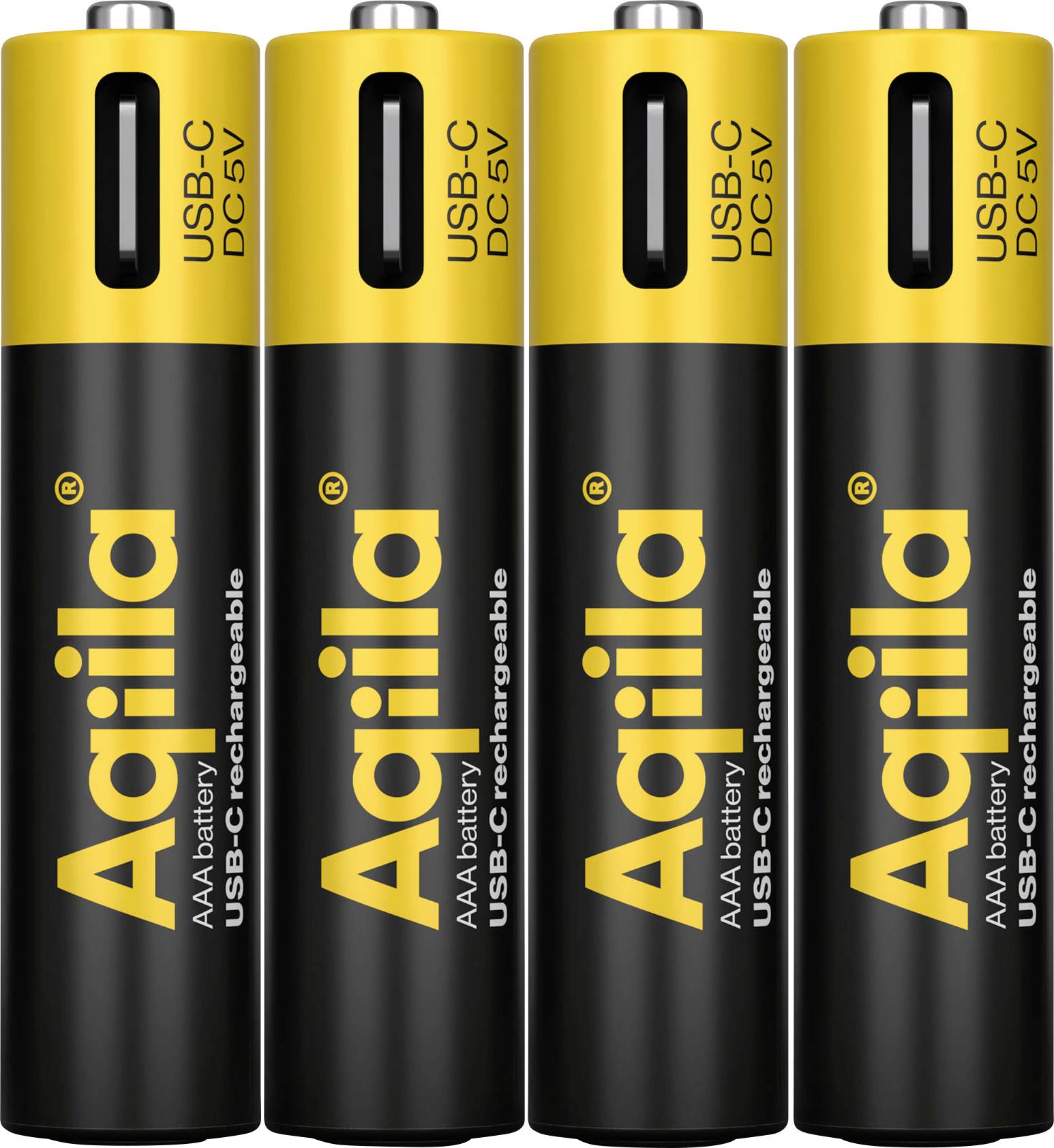 Aqiila AAA USB-C® Akku Li-Ion 600 mAh 1.5V 4St.