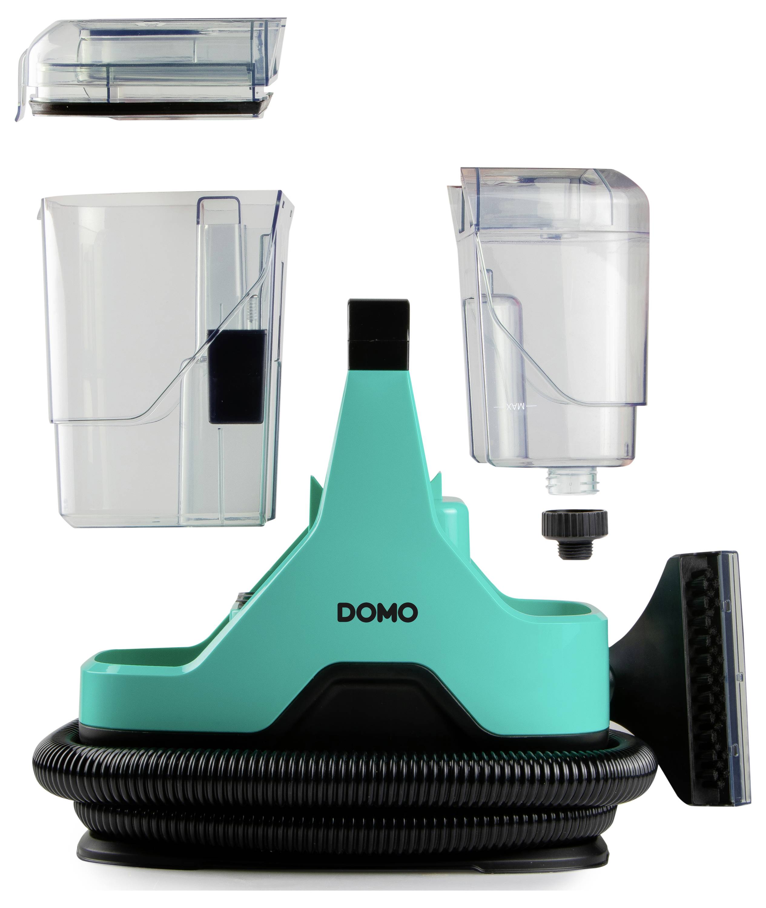 DOMO MULTIFUNKTIONALER FLECKENREINIGER Dampfreiniger DO250SC 600W Grün 2 Wassertanks