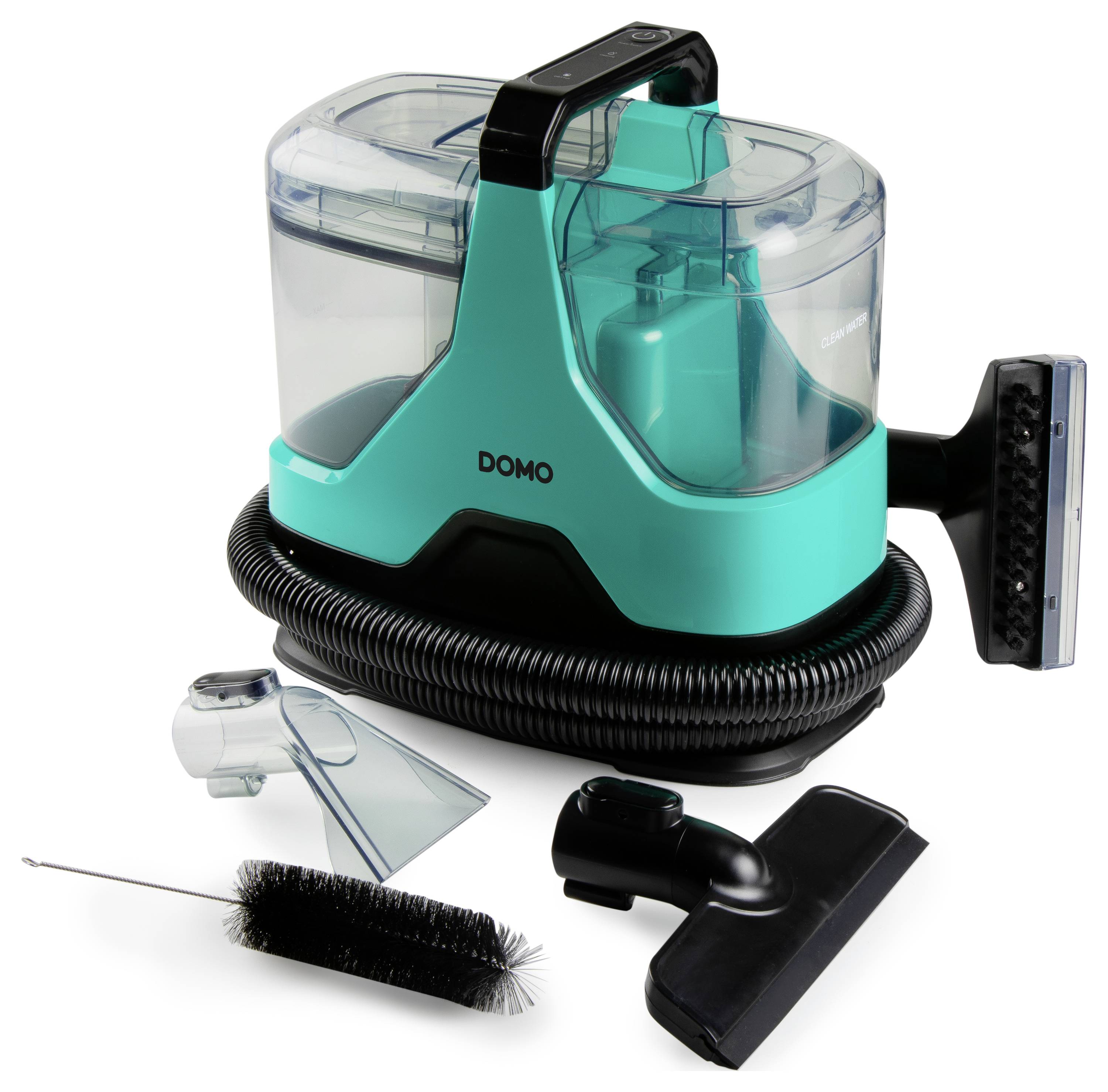 DOMO MULTIFUNKTIONALER FLECKENREINIGER Dampfreiniger DO250SC 600W Grün 2 Wassertanks