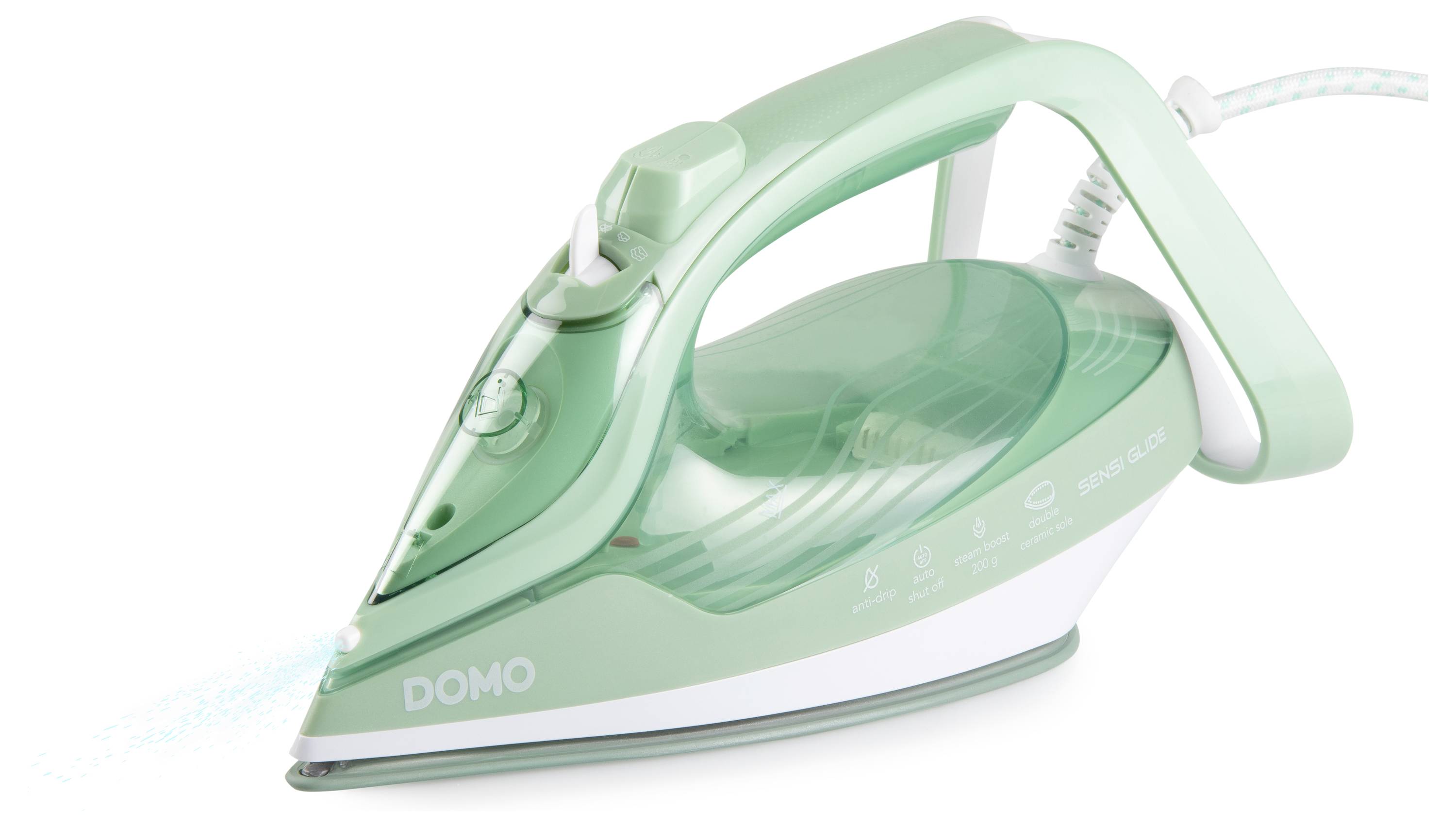 DOMO DAMPFBÜGELEISEN Dampfbügeleisen Grün 2830W