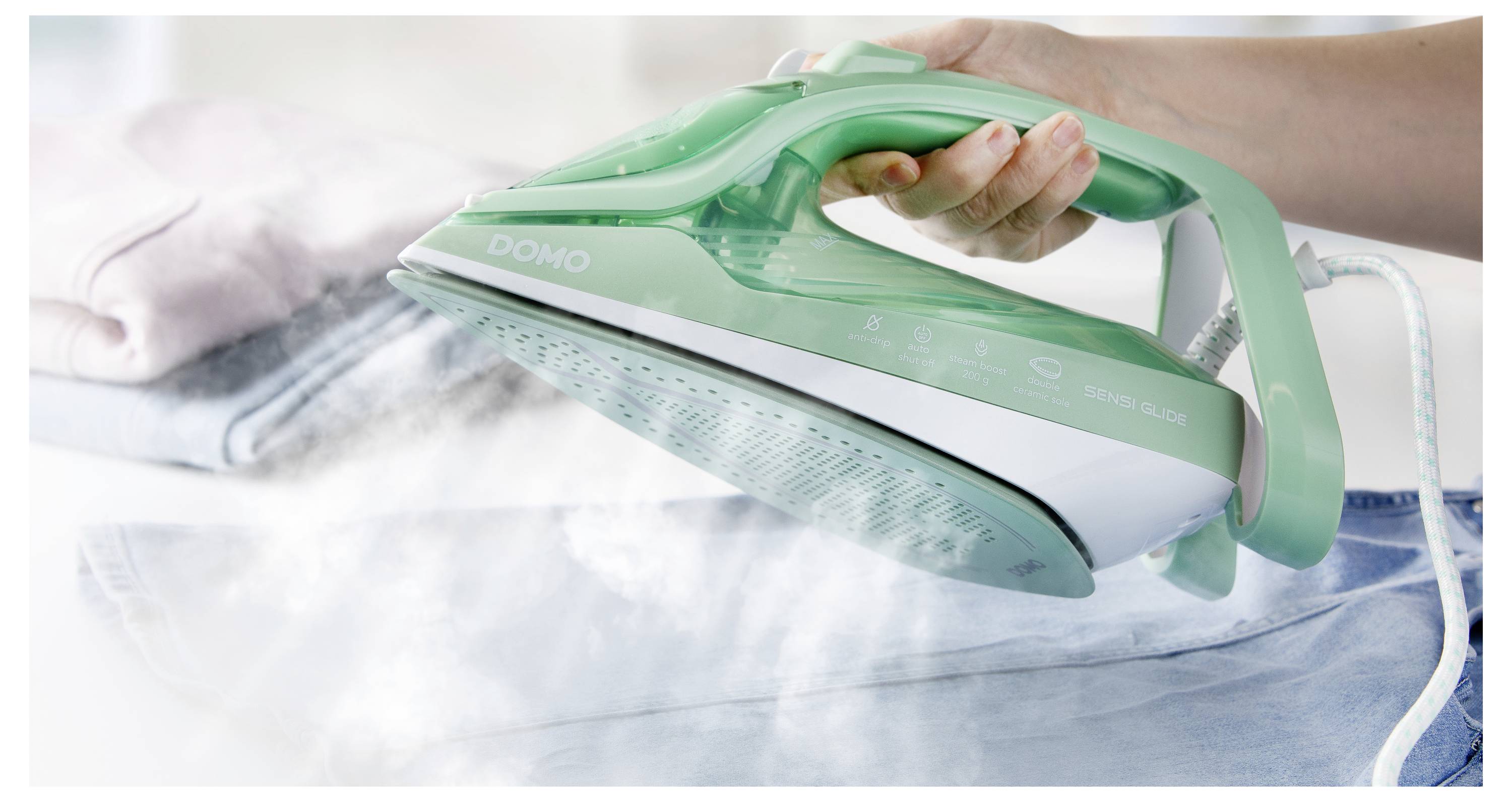 DOMO DAMPFBÜGELEISEN Dampfbügeleisen Grün 2830 W