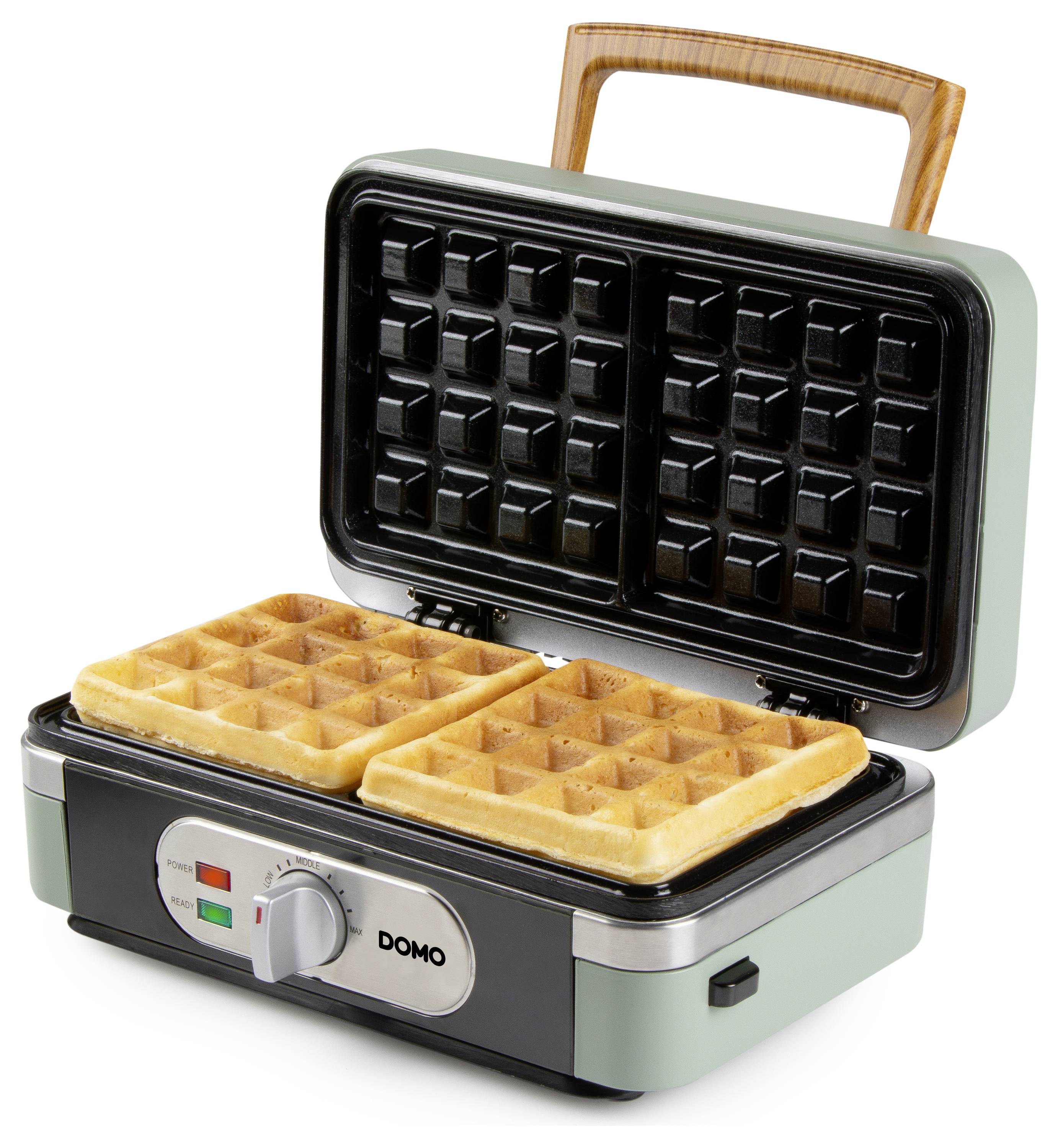 DOMO SANDWICH-WAFFLE-GRILL 3-IN-1 Waffeleisen Salbei-Grün