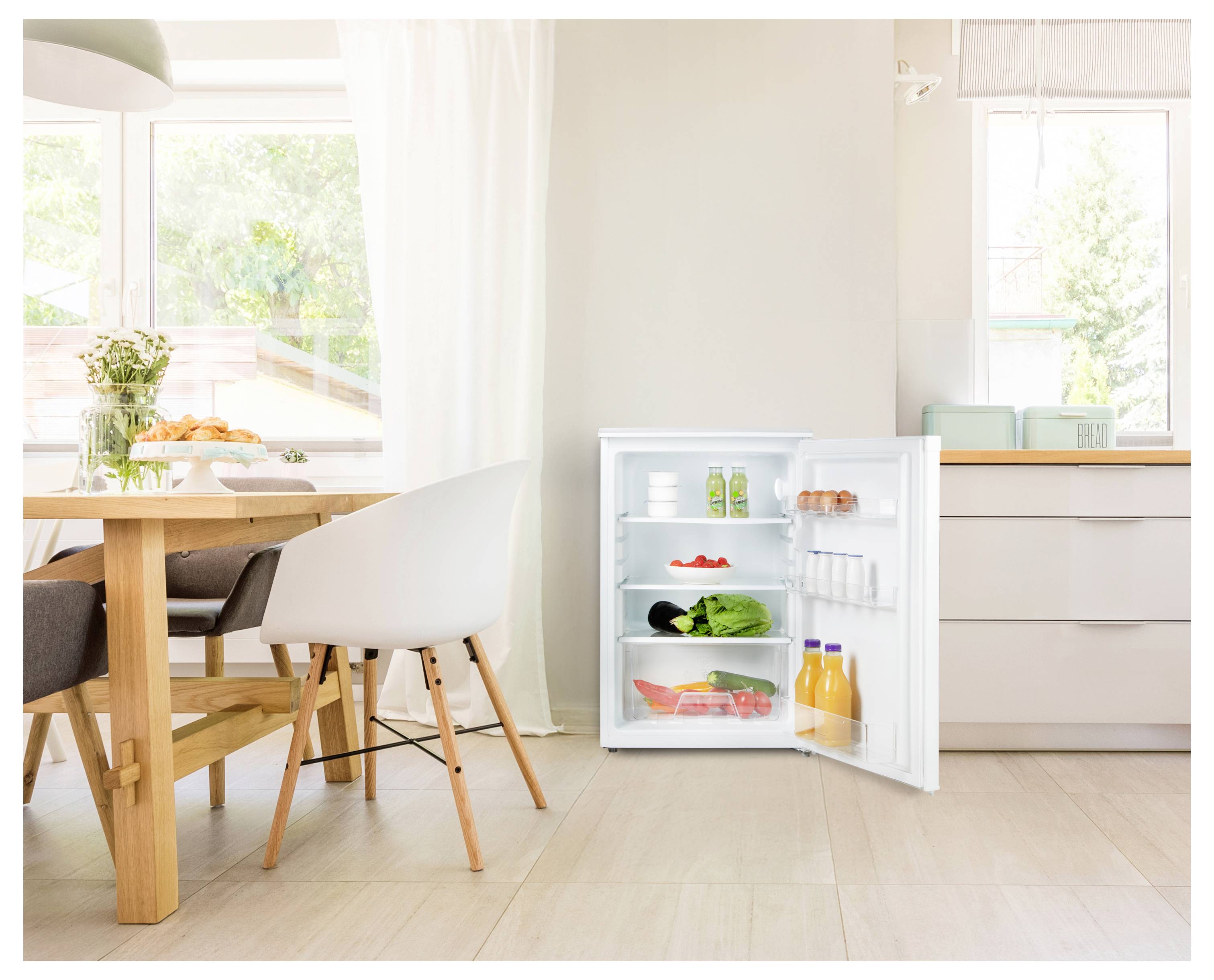 DOMO KÜHLSCHRANK Kühlschrank EEK: D (A - G) 131l Weiß