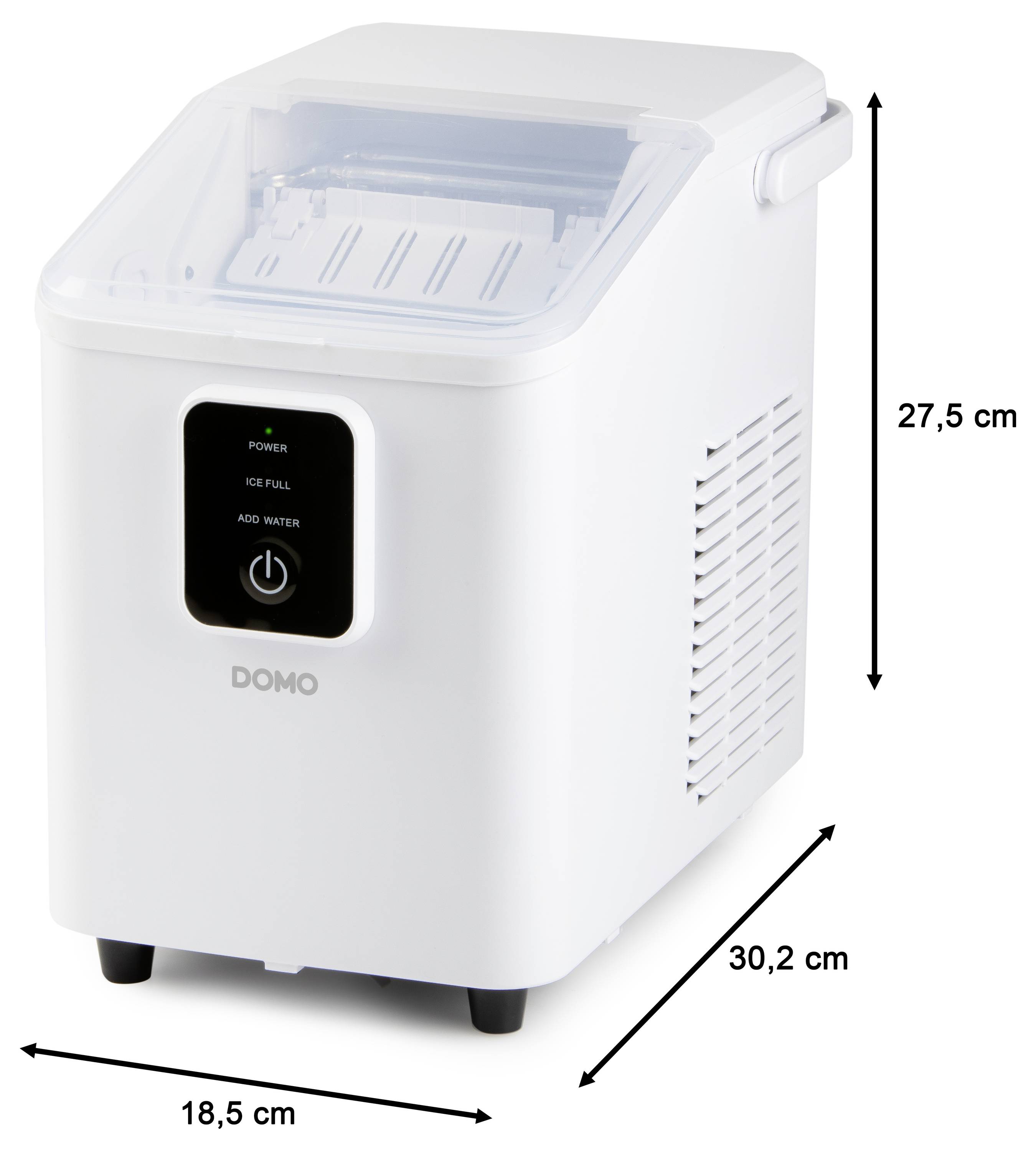 DOMO EISWÜRFELMASCHINE, 0.8L, 12kg in 24Std. Eiswürfelbereiter 0.8 l