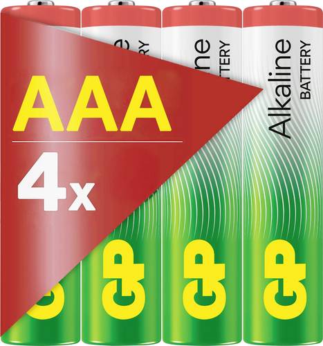 GP AAA Batterie Alkaline 1,5V 4 Stück Micro (AAA)-Batterie 1.5 V 4 St.