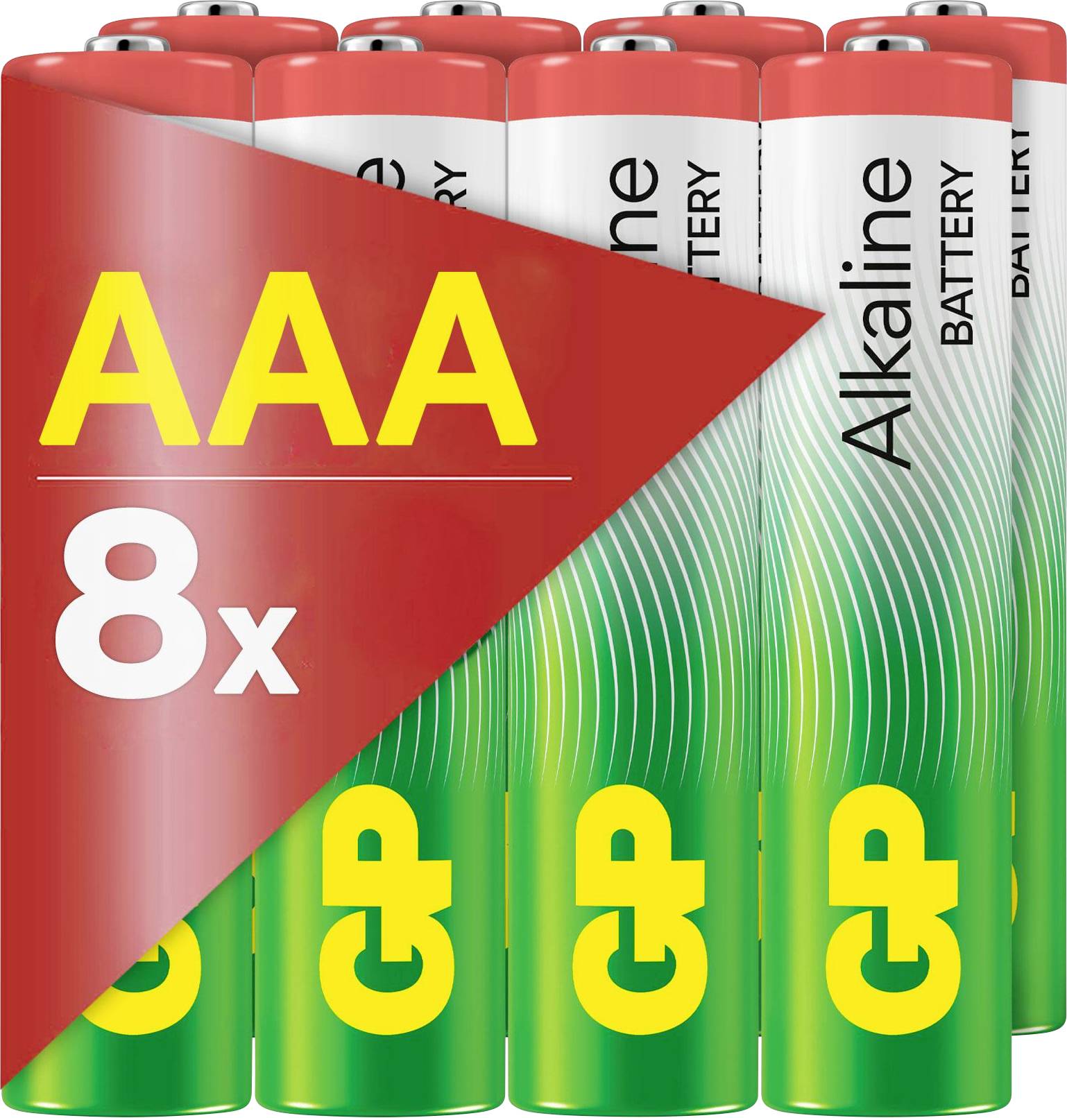 GP AAA Batterie GP Alkaline 1,5V 8 Stück Micro (AAA)-Batterie 1.5 V 8 St.