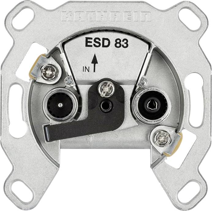 Kathrein ESD 83 Antennendose BK, DAB+, SAT, TV, UKW Schraubbefestigung, Unterputz Einzelanschlussdose