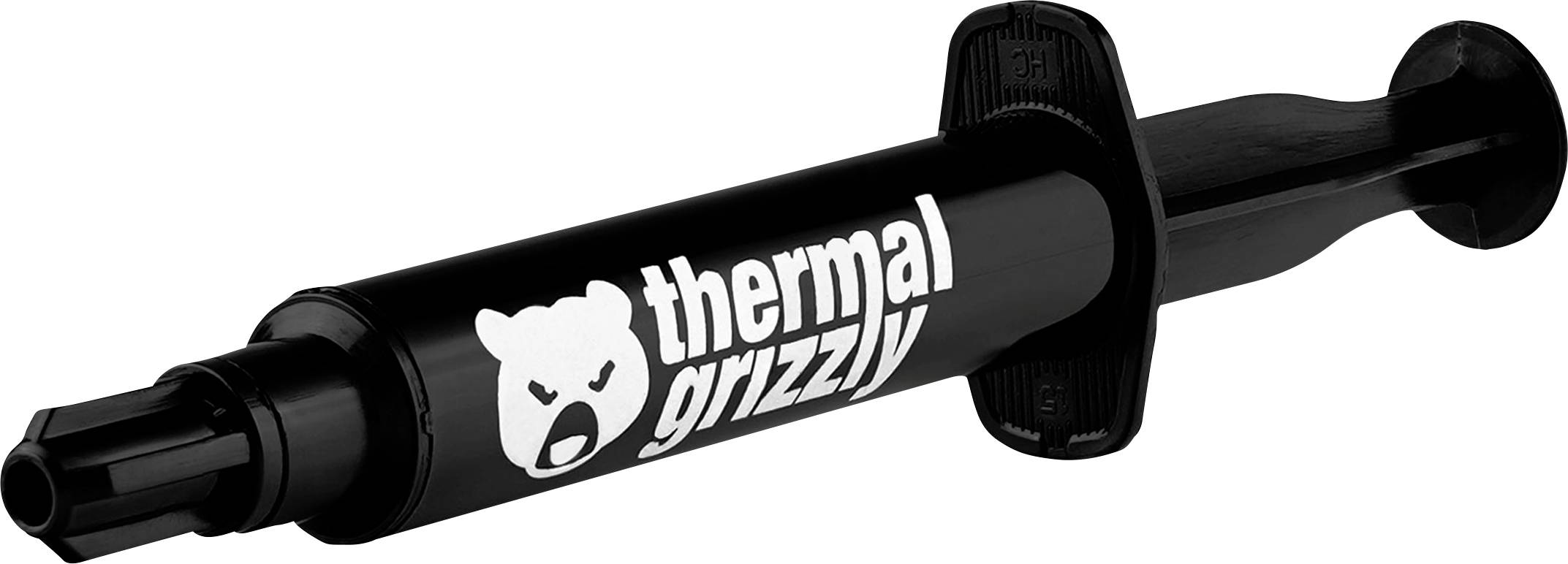 Ein spritzenähnlicher Behälter mit der Aufschrift 