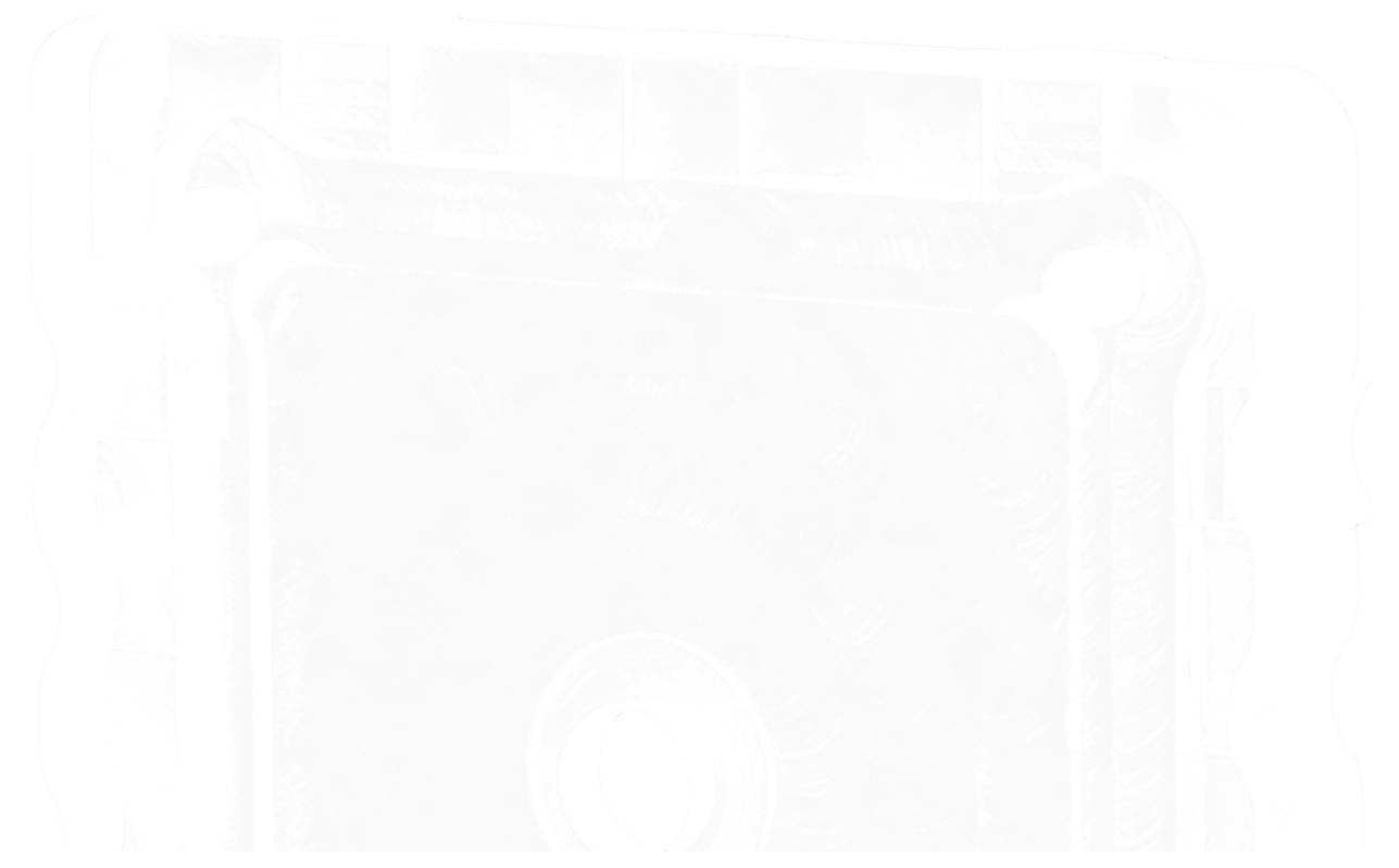 Ein abstrakter Bildausschnitt mit einem schwachen, komplexen Design, das subtile Kurven und kreisförmige Muster zeigt, die kaum sichtbar vor einem weißen Hintergrund liegen.