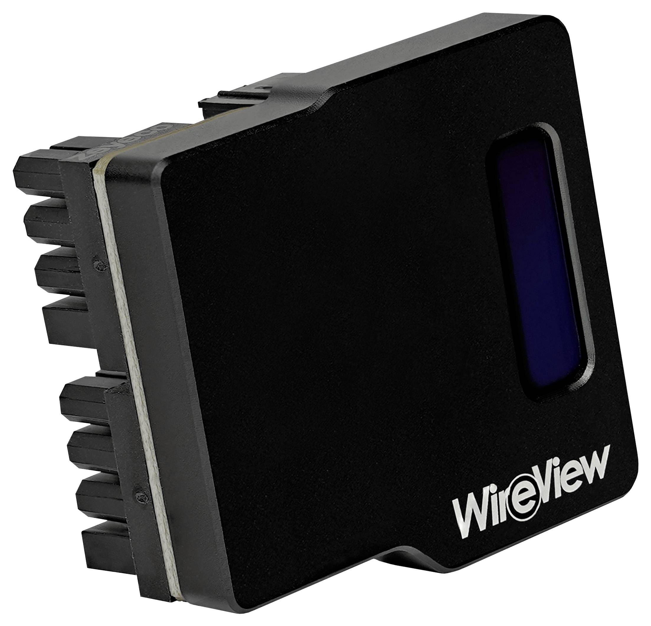 Ein mit der Marke 'WireView' versehenes schwarzes elektronisches Gerät mit Anschlüssen an einer Seite, höchstwahrscheinlich ein Werkzeug oder eine Komponente zur Daten- oder Netzwerkverwaltung.